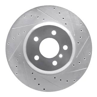 R1 Concepts EDZ-31114R Brake Rotor Drilled and Slotted Silver